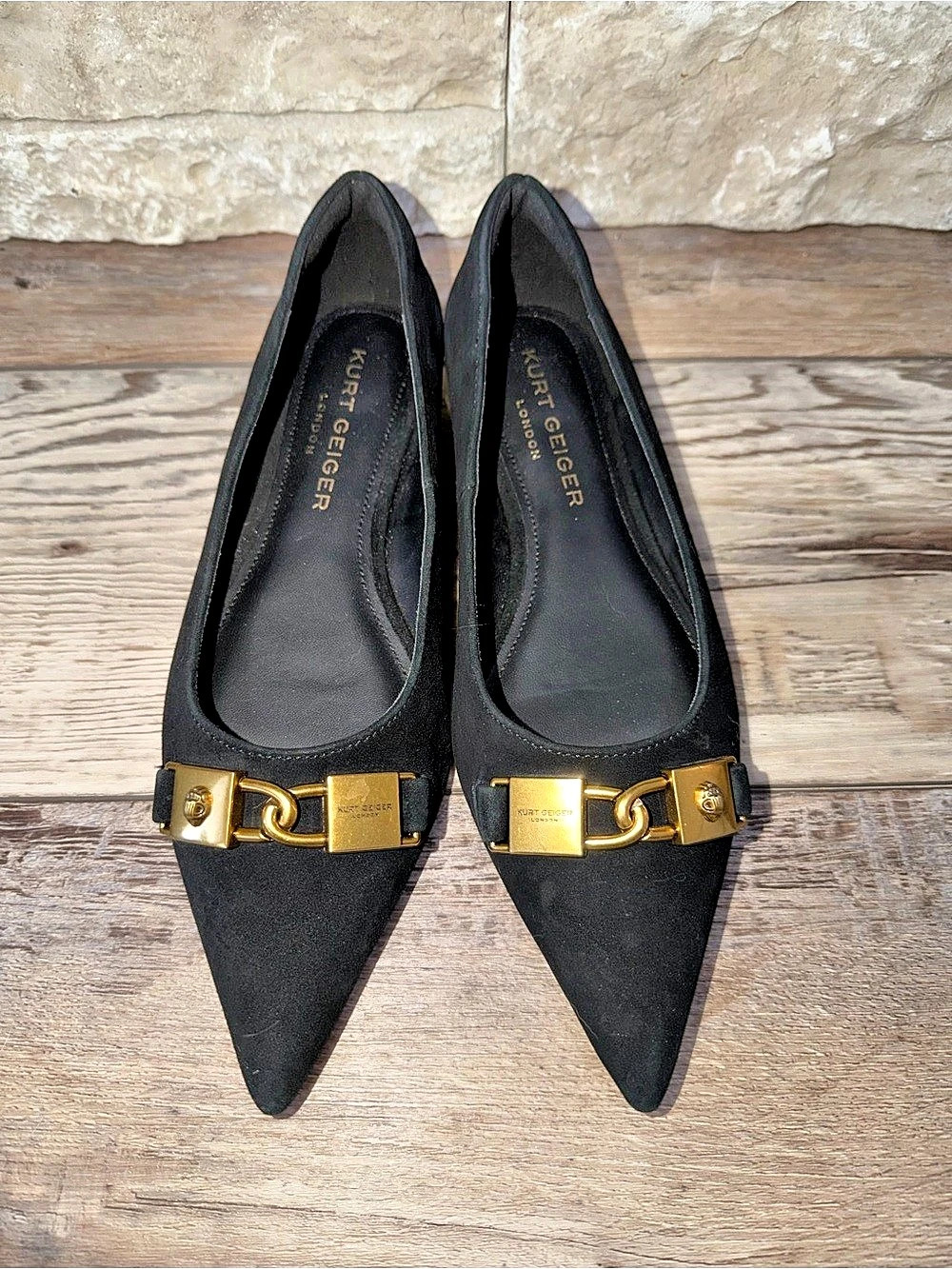 Kurt Geiger London Kingsley Pointed Flat Black Women’s 38